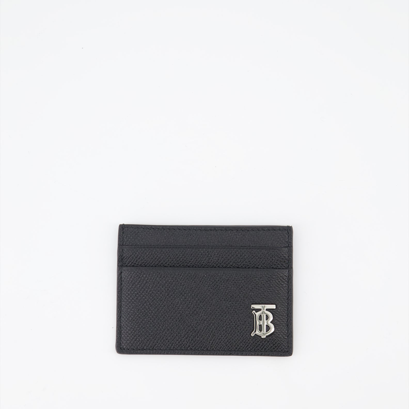 Burberry card holder, men's leather accessories, luxury card holder, TB monogram, grained leather card holder