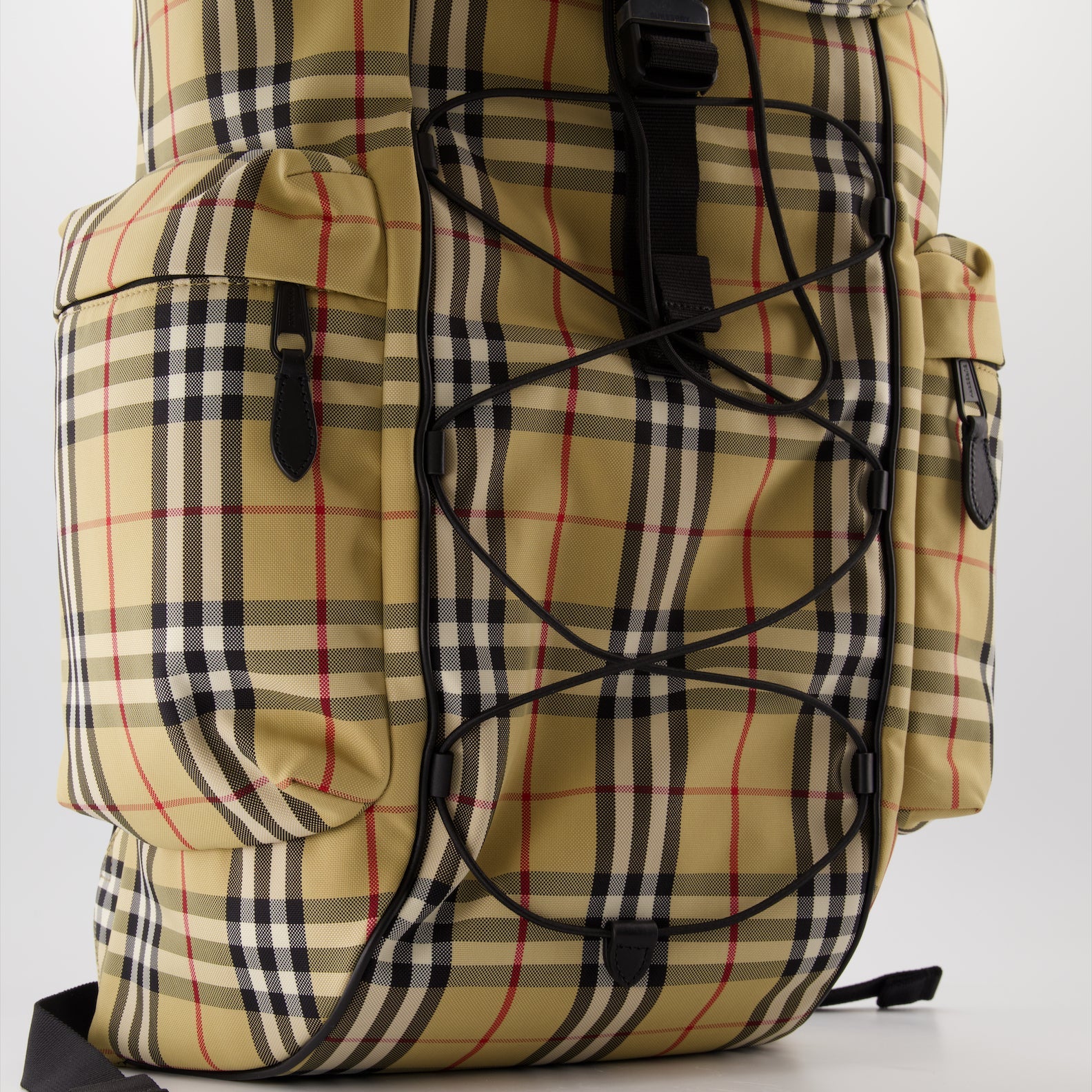 Burberry backpack, luxury men's accessories, Burberry check, high-end backpacks, fashionable men's bags