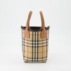 Burberry tote, Mini Cabas London, Women’s checkered bag, Luxury handbags, High-end fashion accessories