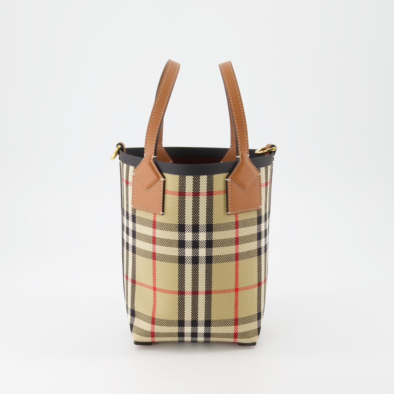 Burberry tote, Mini Cabas London, Women’s checkered bag, Luxury handbags, High-end fashion accessories