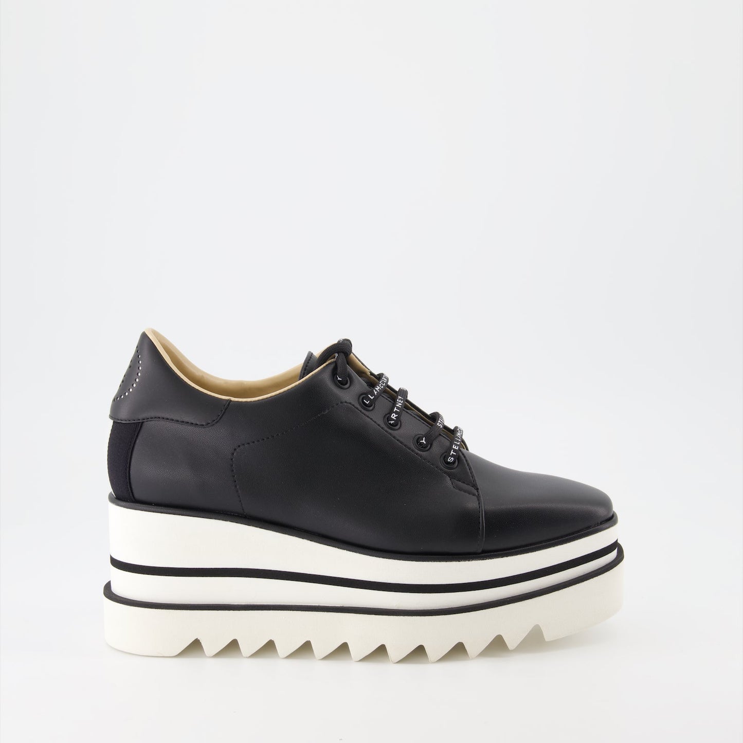 Stella McCartney, Elyse Derby, patent leather shoes, platform soles, luxury footwear