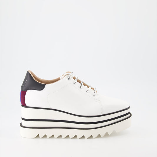 Stella McCartney, Women's White Derbies, Luxury Footwear, Elevated Platform Shoes, Designer Shoes