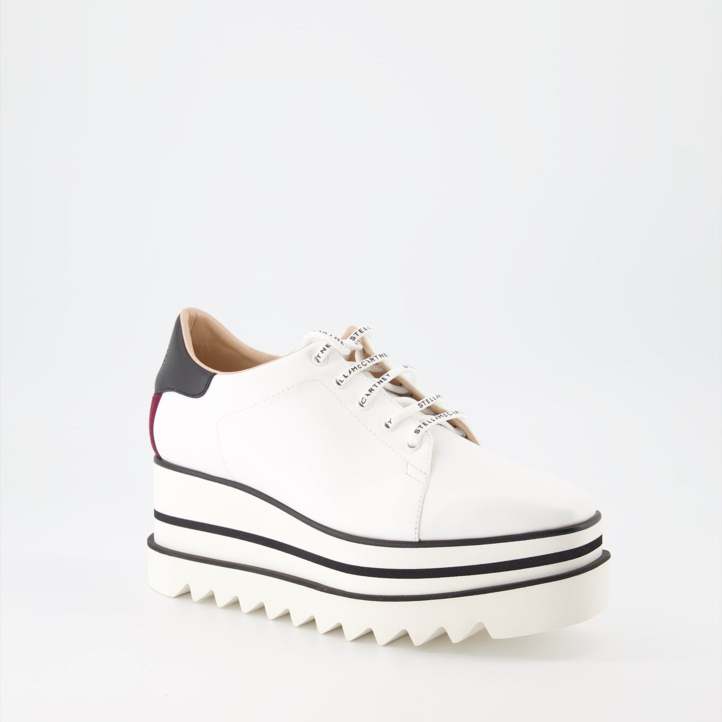 Stella McCartney, Women's White Derbies, Luxury Footwear, Elevated Platform Shoes, Designer Shoes