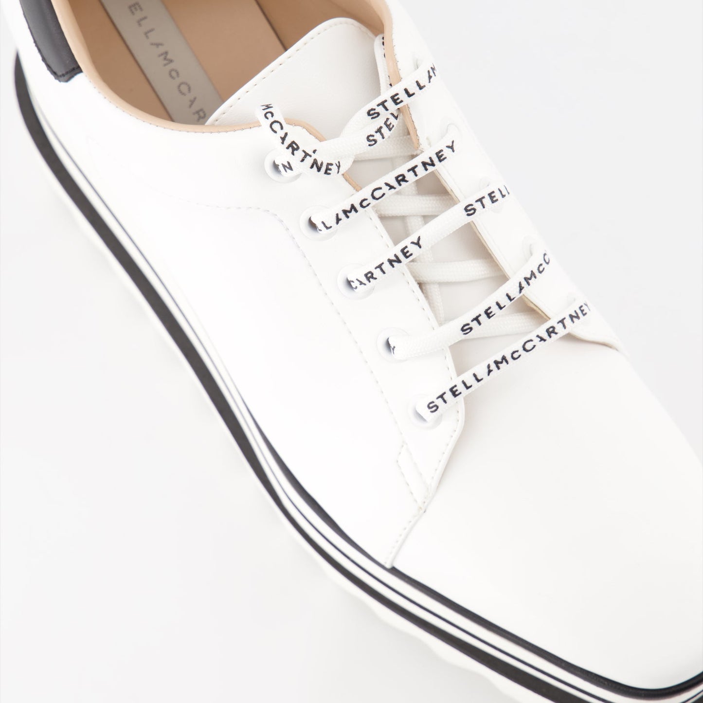 Stella McCartney, Women's White Derbies, Luxury Footwear, Elevated Platform Shoes, Designer Shoes