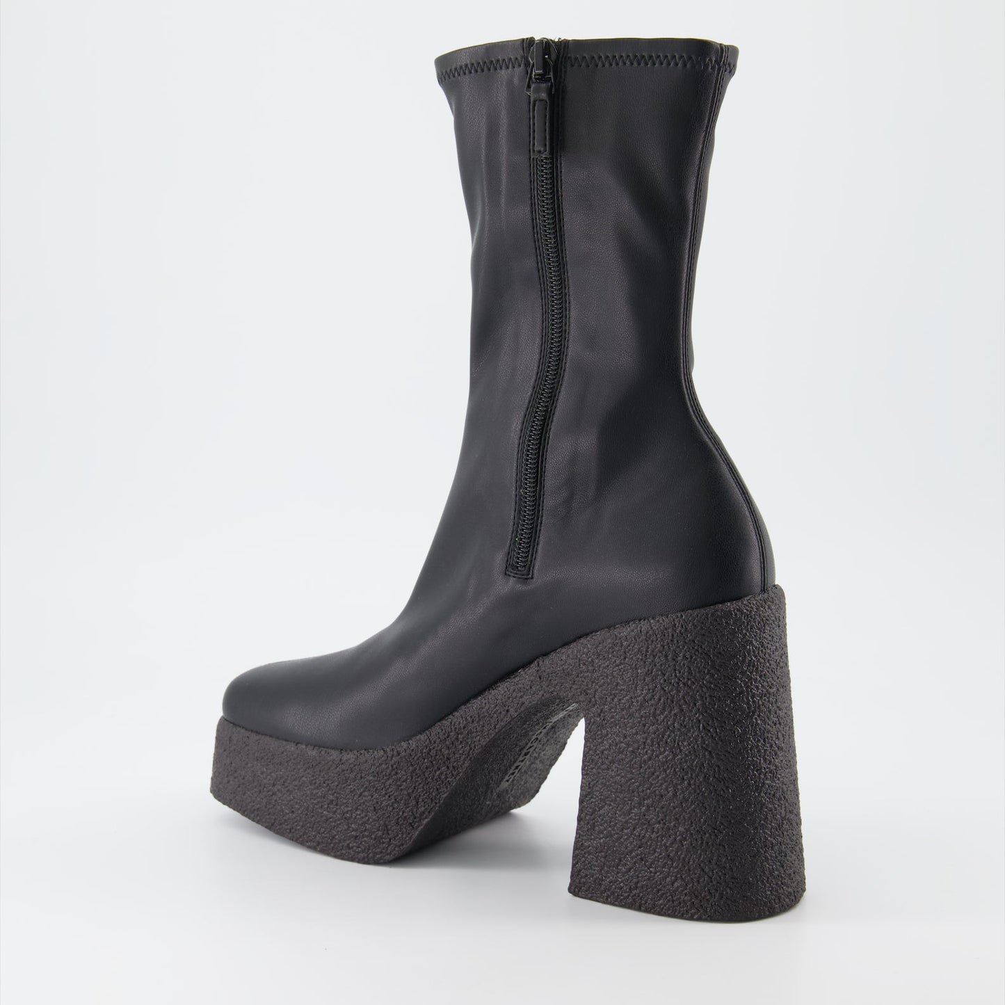 Stella McCartney, platform ankle boots, black ankle boots, women's luxury footwear, sustainable fashion