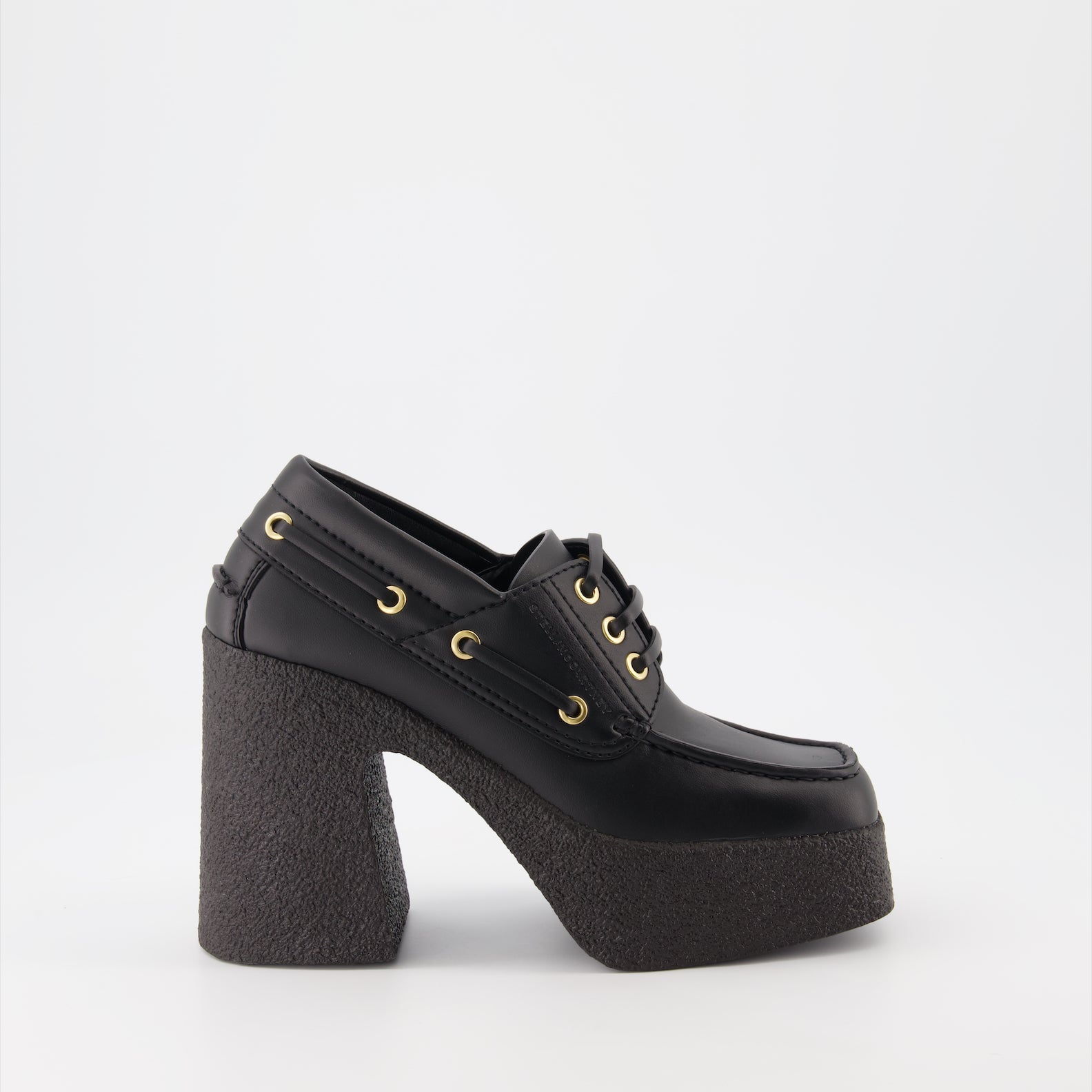 Stella McCartney, black platform heels, luxury women's shoes, high-end fashion, designer footwear 