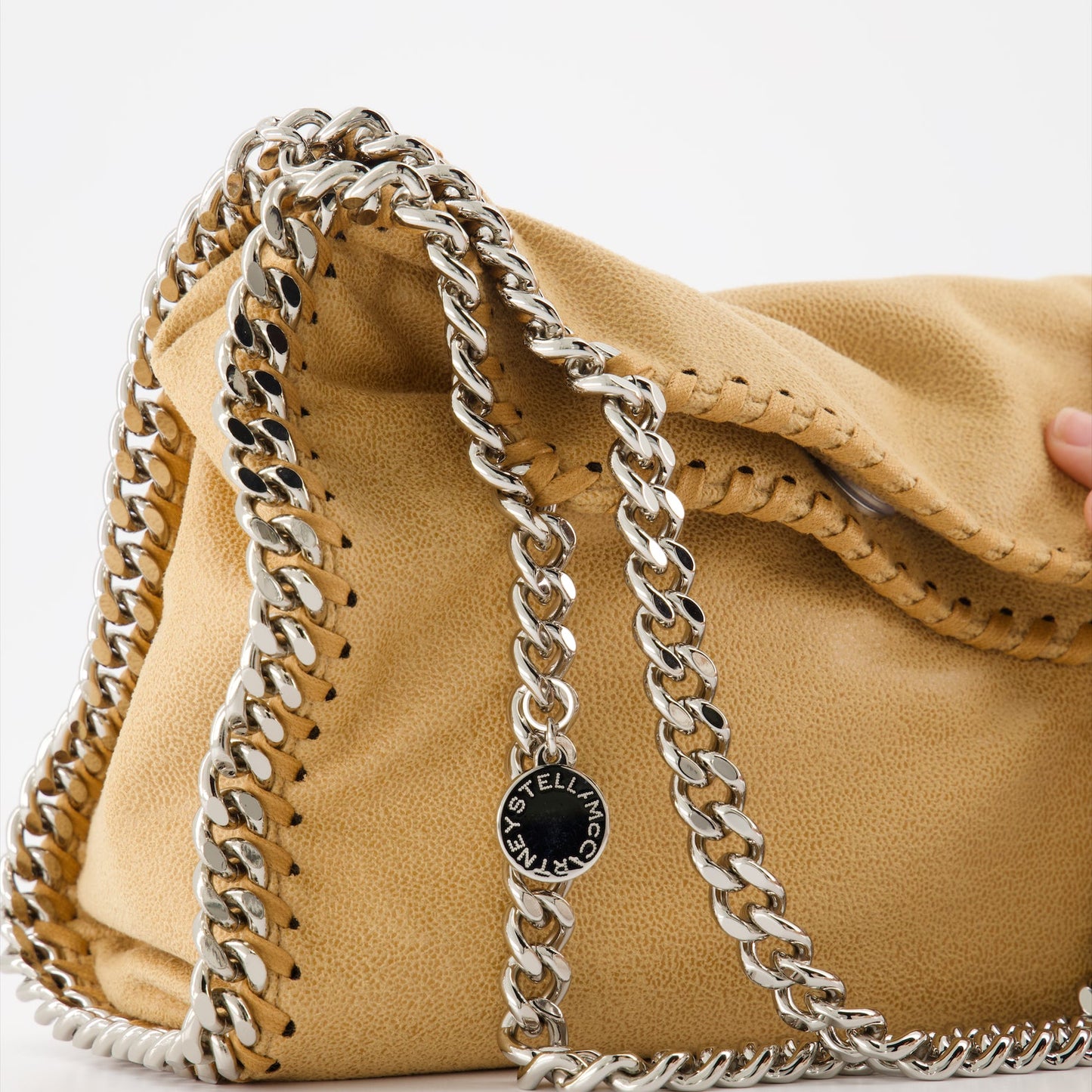 Stella McCartney, Mini Falabella, women's cabas, luxury handbags, beige cabas