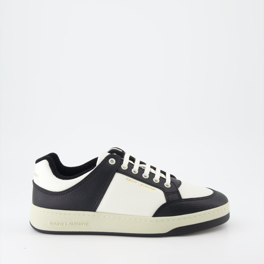Imagem das Sneakers SL/61 em Couro Texturizado da Saint Laurent para Homens - Temporada Primavera-Verão 2024 - Vista Lateral Direita