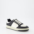 Image de Baskets SL/61 en Cuir Grainé par Saint Laurent pour Hommes - Saison Printemps-Été 2024 - Vue de Trois Quarts Arrière Droit