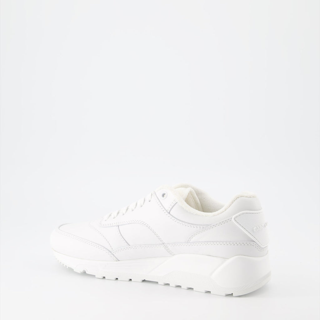 Image de baskets en cuir lisse Bump de Saint Laurent pour hommes - Saison Automne-Hiver 2023 - Vue arrière droite en trois quarts