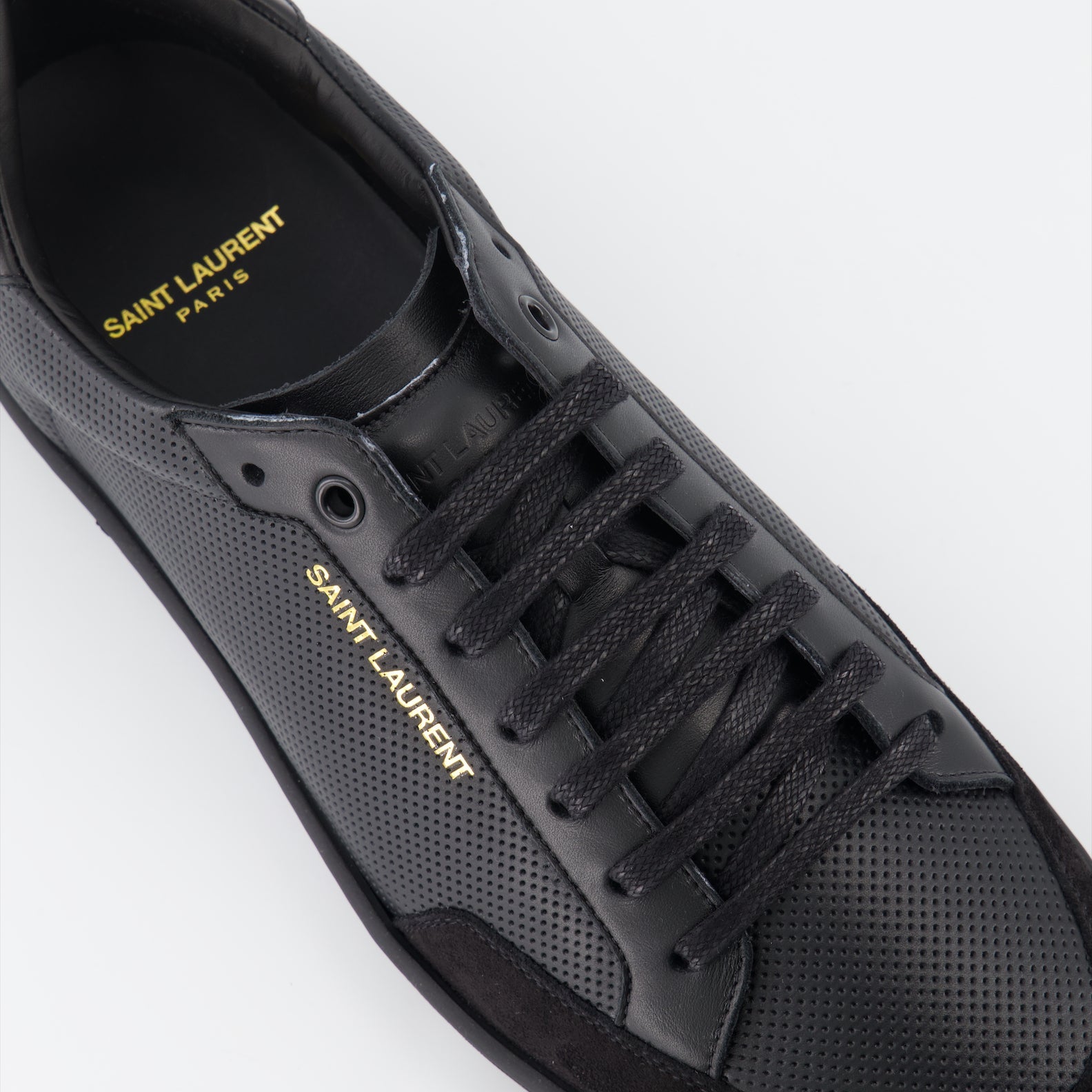 Saint Laurent sneakers, leather and suede sneakers, luxury men's footwear, Classic SL/10, high-end sneakers