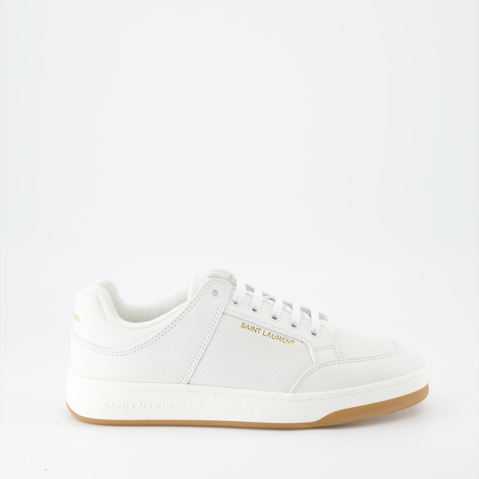 Saint Laurent sneakers, white leather sneakers, luxury men's shoes, designer footwear, SL/61