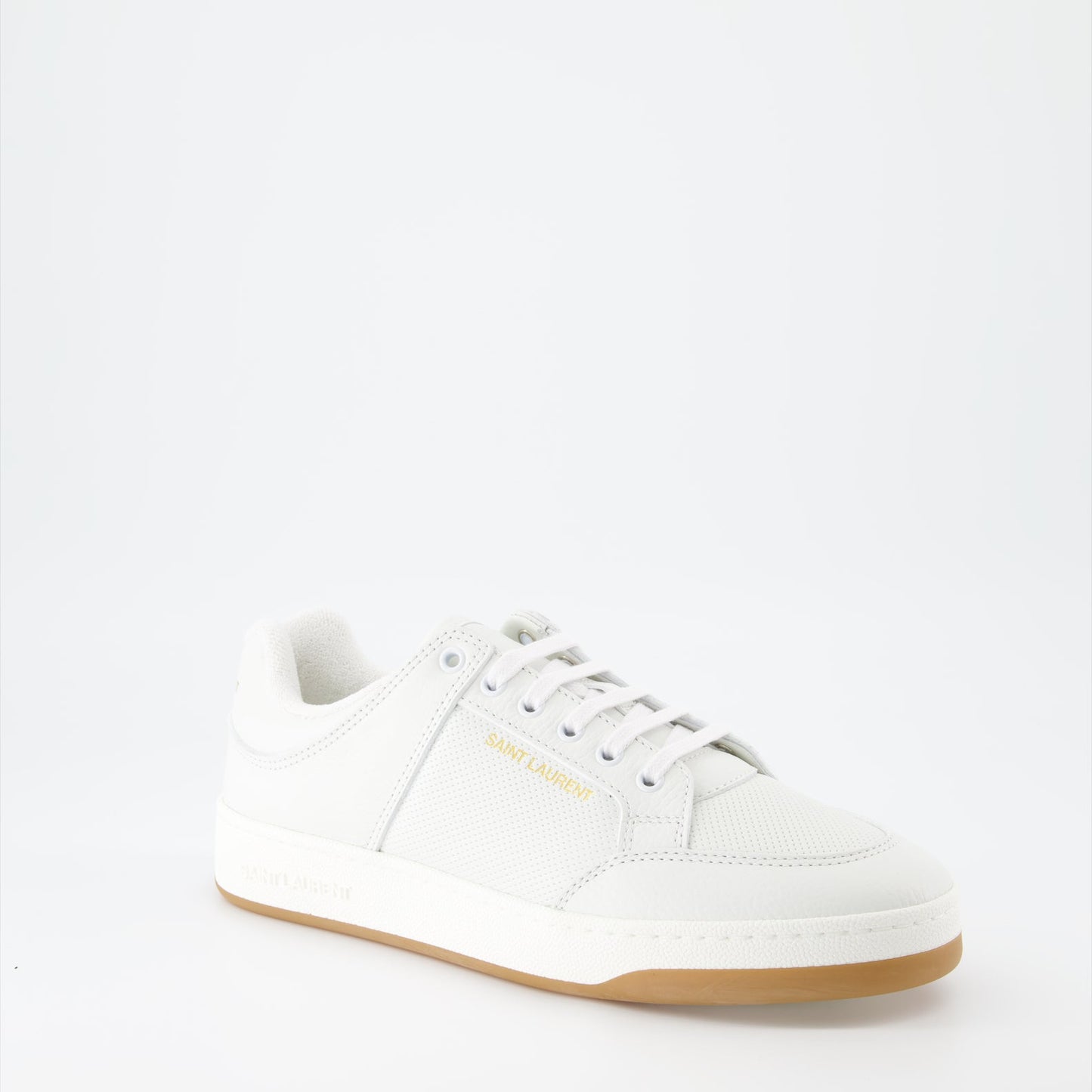 Saint Laurent sneakers, white leather sneakers, luxury men's shoes, designer footwear, SL/61