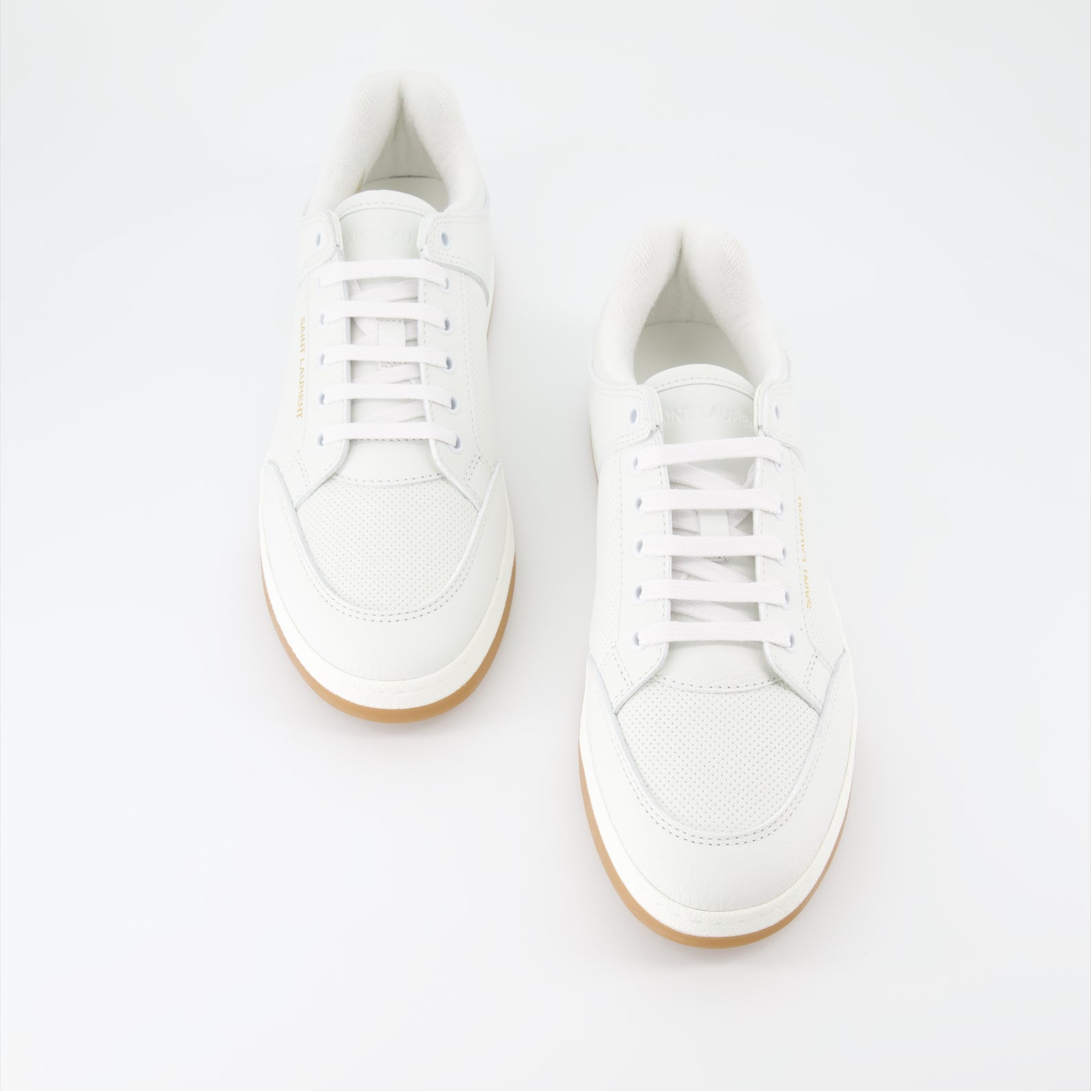 Saint Laurent sneakers, white leather sneakers, luxury men's shoes, designer footwear, SL/61