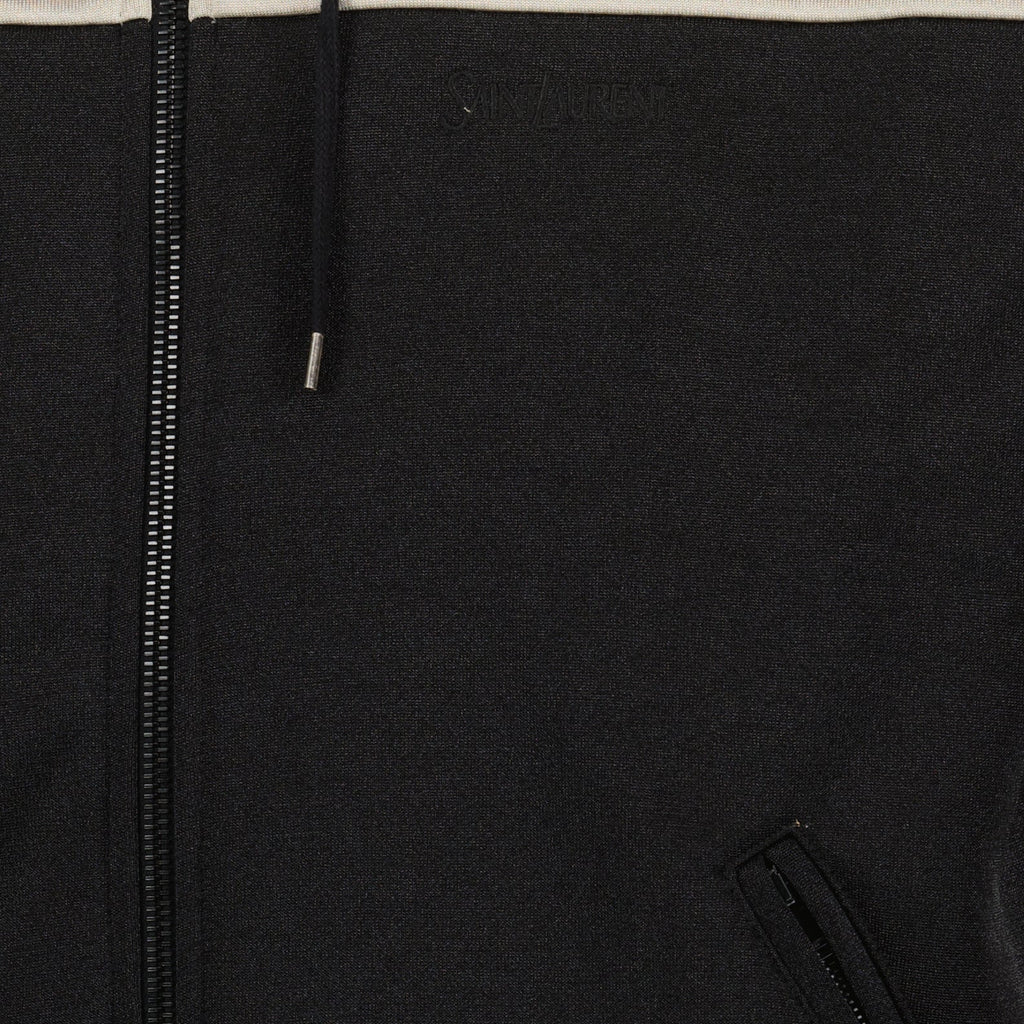 Imagem do sweatshirt com zíper bicolor da Saint Laurent para Homens - Coleção Outono-Inverno 2023 - Vista de Detalhes do Produto 2