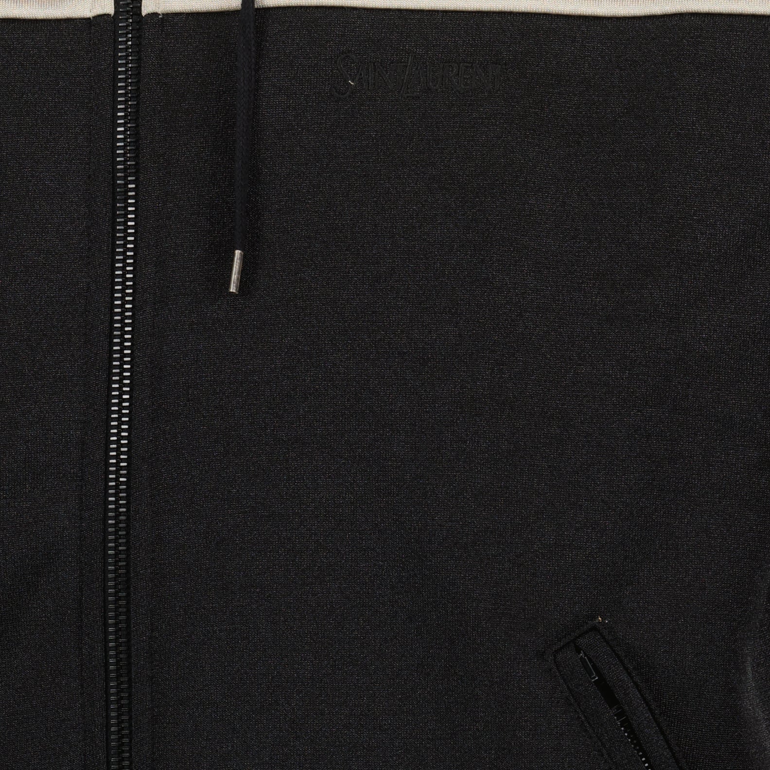 Imagem do sweatshirt com zíper bicolor da Saint Laurent para Homens - Coleção Outono-Inverno 2023 - Vista de Detalhes do Produto 2