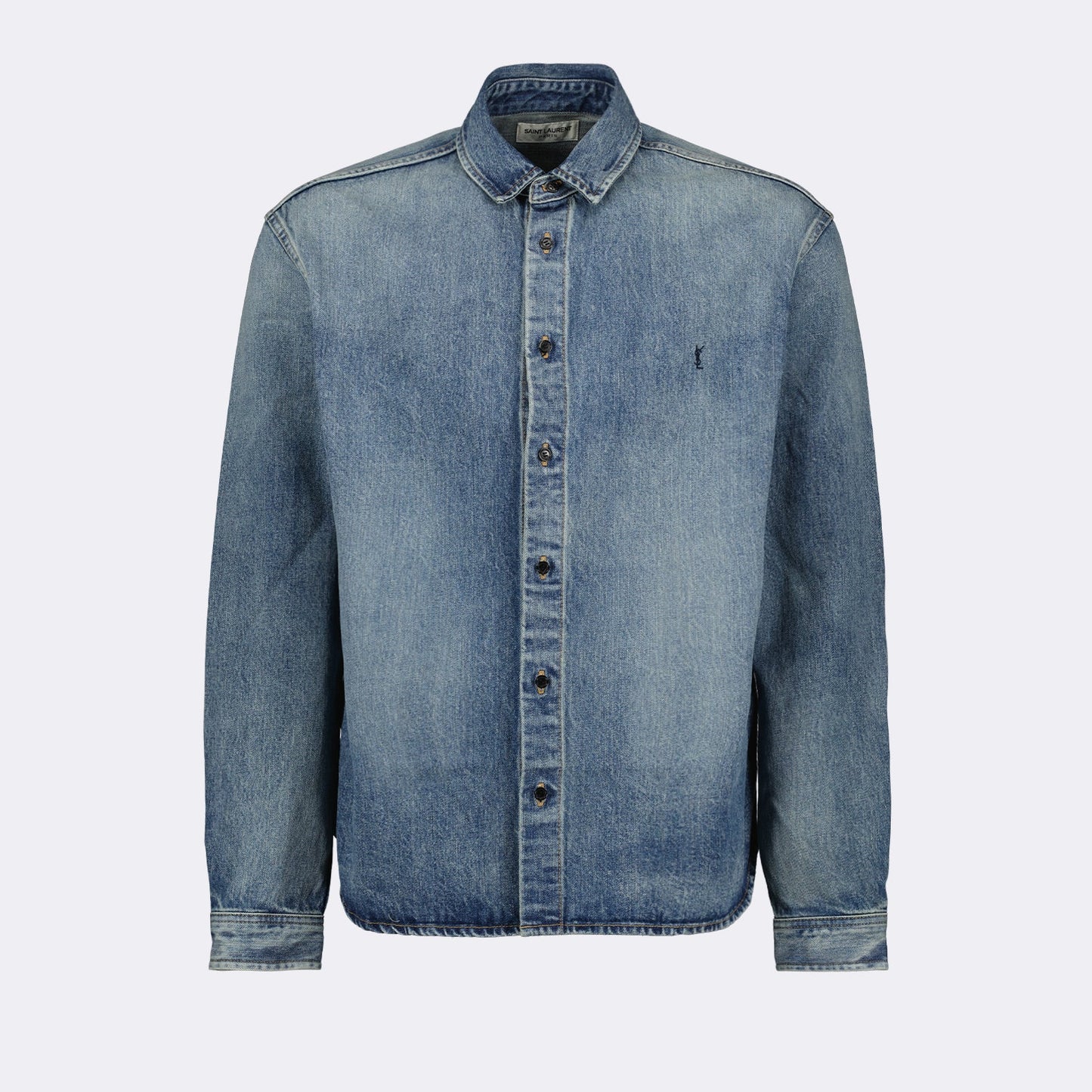 Saint Laurent, Cassandre Denim Shirt, luxury men's fashion, high-end denim, designer shirt