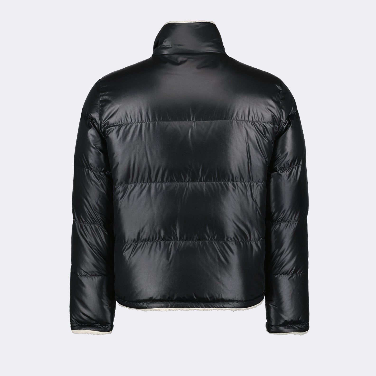 Saint Laurent, men’s shearling jacket, luxury down jacket, black shearling coat, high-end outerwear