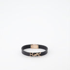 YSL leather bracelet, Saint Laurent accessories, luxury men's bracelet, high-end fashion, designer men's jewelry