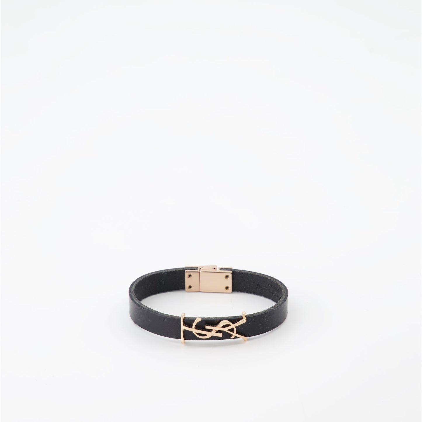 YSL leather bracelet, Saint Laurent accessories, luxury men's bracelet, high-end fashion, designer men's jewelry