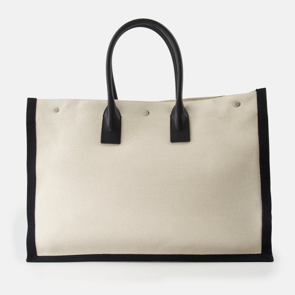 Saint Laurent Cabas, Beige Canvas Bag, Luxury Mens Tote, Designer Bags, Rive Gauche Bag