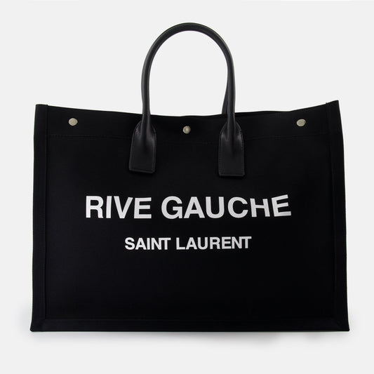 Saint Laurent, Rive Gauche bag, men's luxury bag, black canvas bag, designer men's accessories