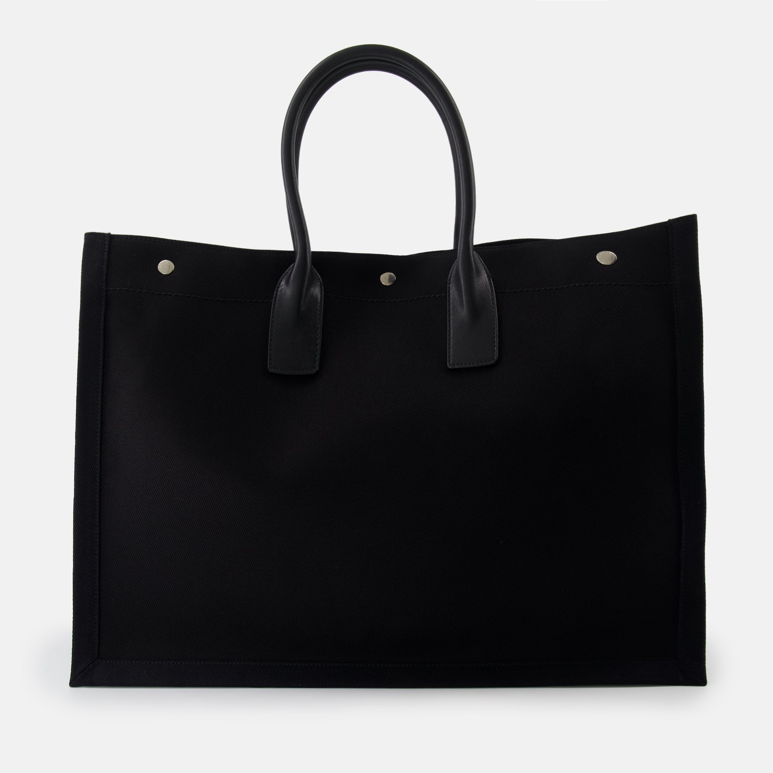 Saint Laurent, Rive Gauche bag, men's luxury bag, black canvas bag, designer men's accessories