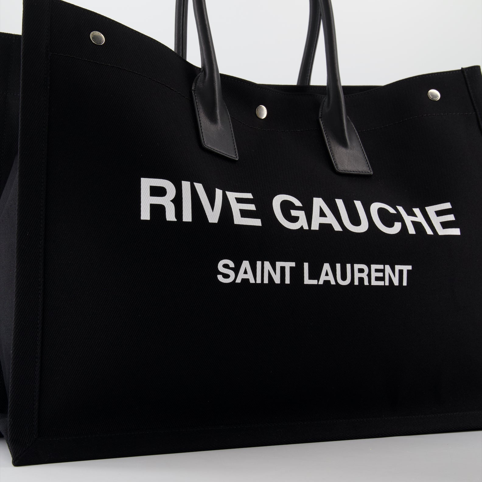 Saint Laurent, Rive Gauche bag, men's luxury bag, black canvas bag, designer men's accessories