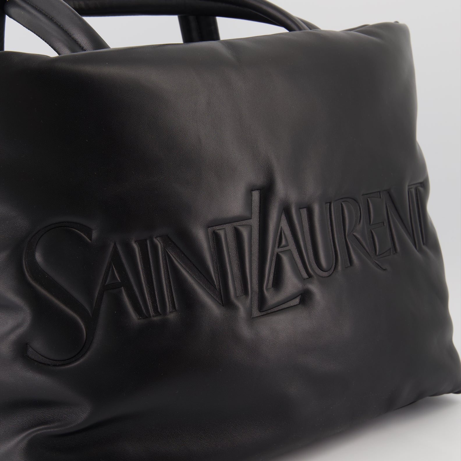 luxury tote bag, leather tote, Saint Laurent bag, designer tote, nappa leather tote