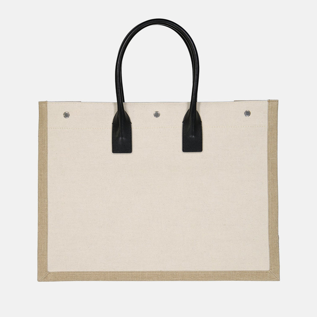 Rive Gauche Tote, Canvas Tote Bag, Beige Designer Bag, Luxury Accessories, Saint Laurent