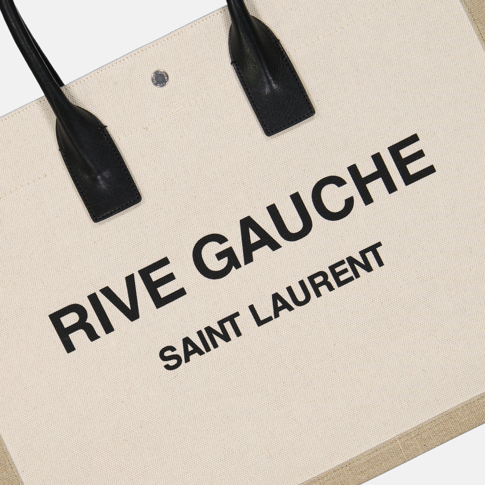 Rive Gauche Tote, Canvas Tote Bag, Beige Designer Bag, Luxury Accessories, Saint Laurent