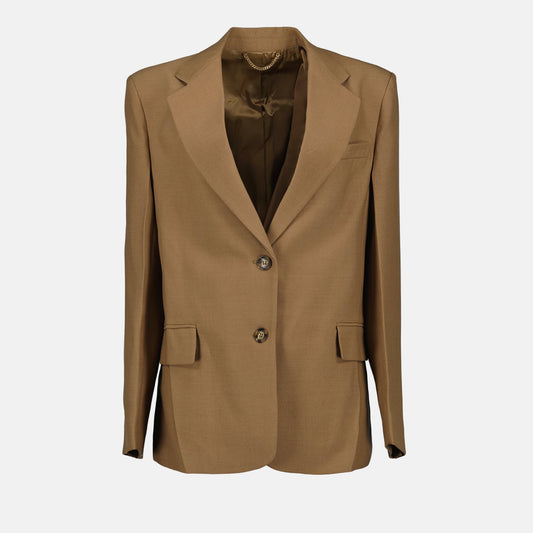 Victoria Beckham blazer, women's brown blazer, luxury women's jacket, tailored blazer, elegant women's fashion