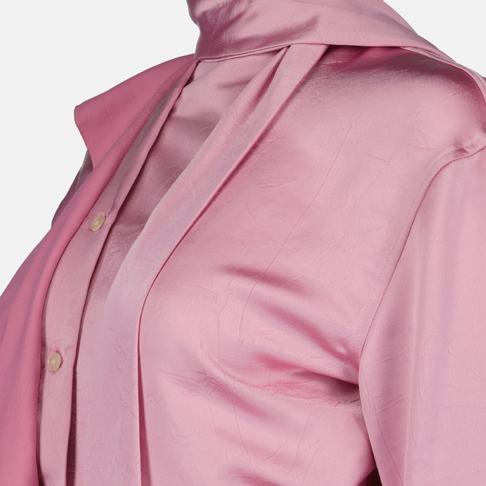luxury blouse, Victoria Beckham blouse, pink scarf blouse, elegant women's top, designer fashion