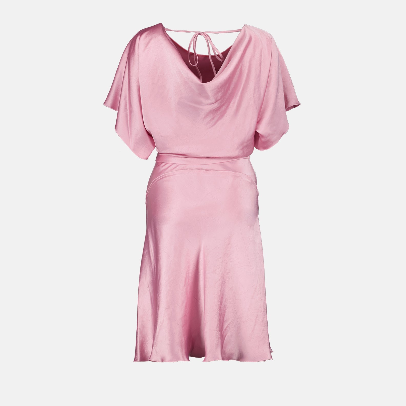 Victoria Beckham, draped pink dress, luxury women's fashion, elegant women's dress, designer dress