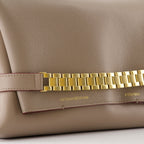 Victoria Beckham, Jumbo Chain Clutch, Brown Clutch, Luxury Accessories, Women's Fashion