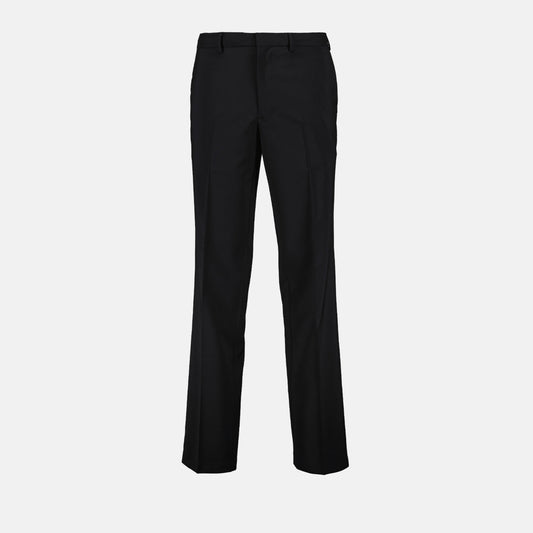 Prada men's trousers, black wool trousers, luxury men's fashion, mohair wool trousers, designer menswear