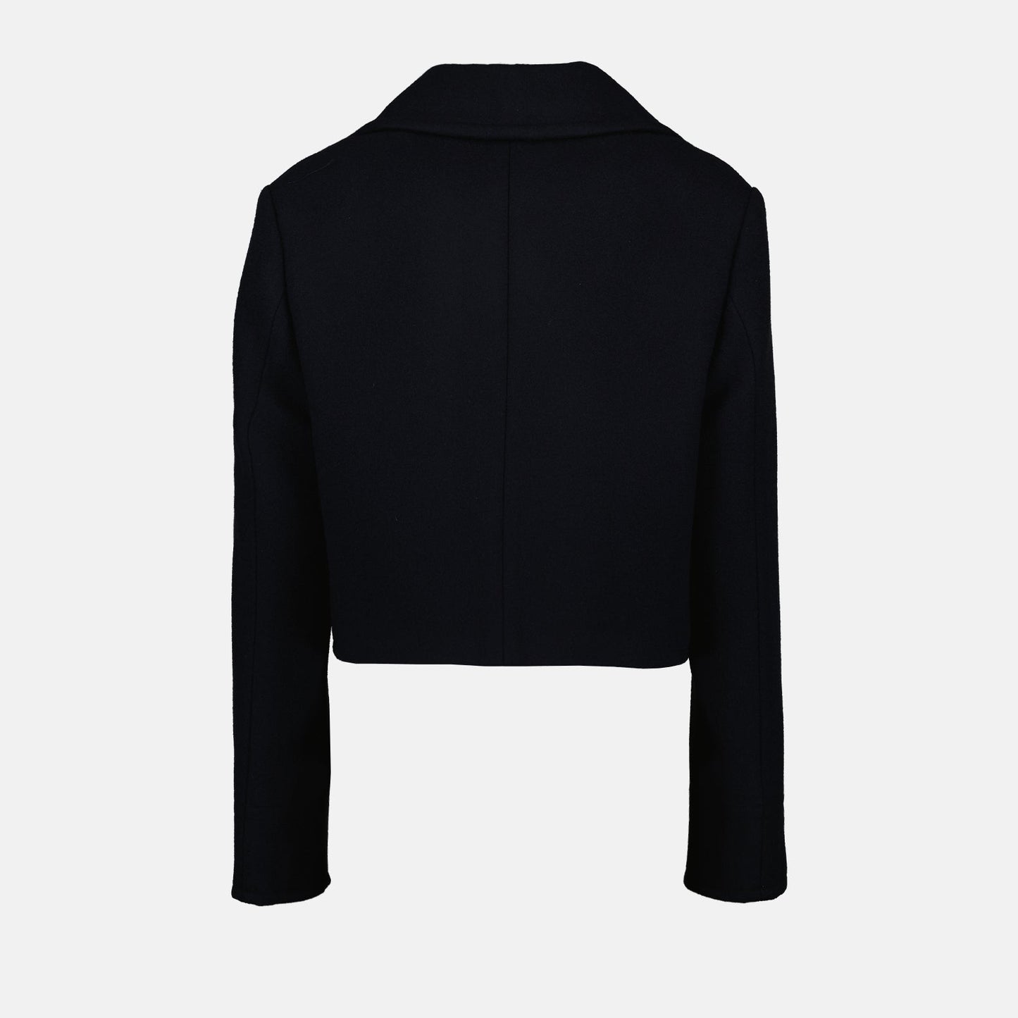 Prada, navy blue wool jacket, luxury women's clothing, designer wool jacket, high-end women's outerwear