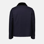 Prada jacket, luxury blue jacket, thick cotton jacket, elegant men's outerwear, high-end fashion