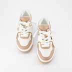 Valentino Garavani, luxury sneakers, One Stud XL, beige-white sneakers, designer footwear