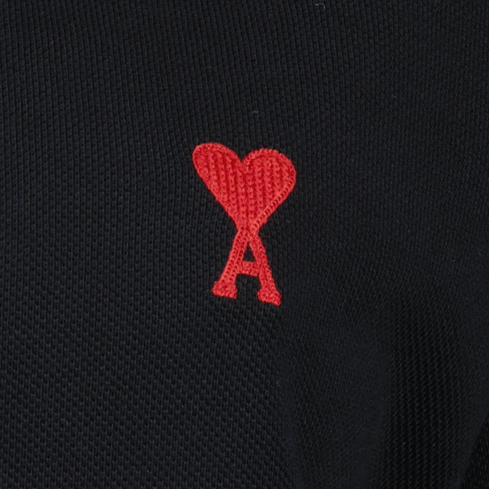 Ami de Coeur Polo, AMI Paris Polo, Black Polo, Unisex Polo, Luxury Polo