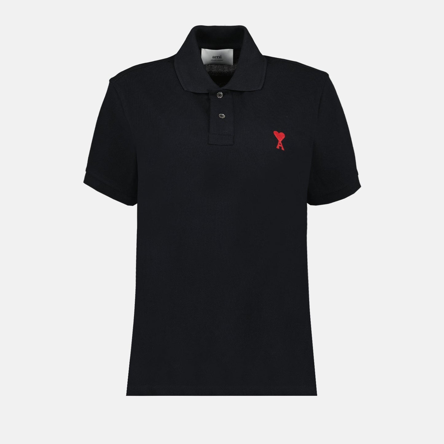 Ami de Coeur Polo, AMI Paris Polo, Black Polo, Unisex Polo, Luxury Polo