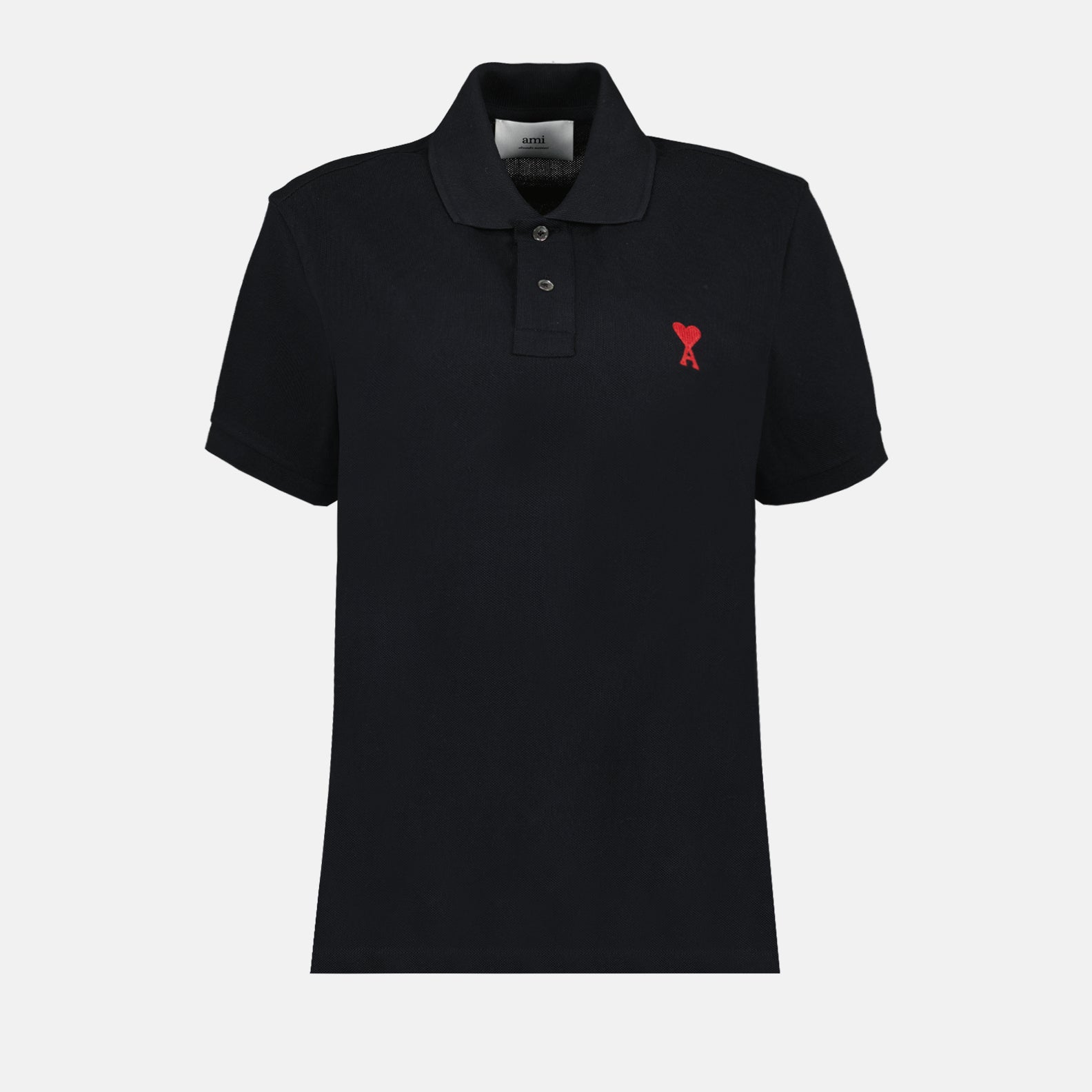 Ami de Coeur Polo, AMI Paris Polo, Black Polo, Unisex Polo, Luxury Polo