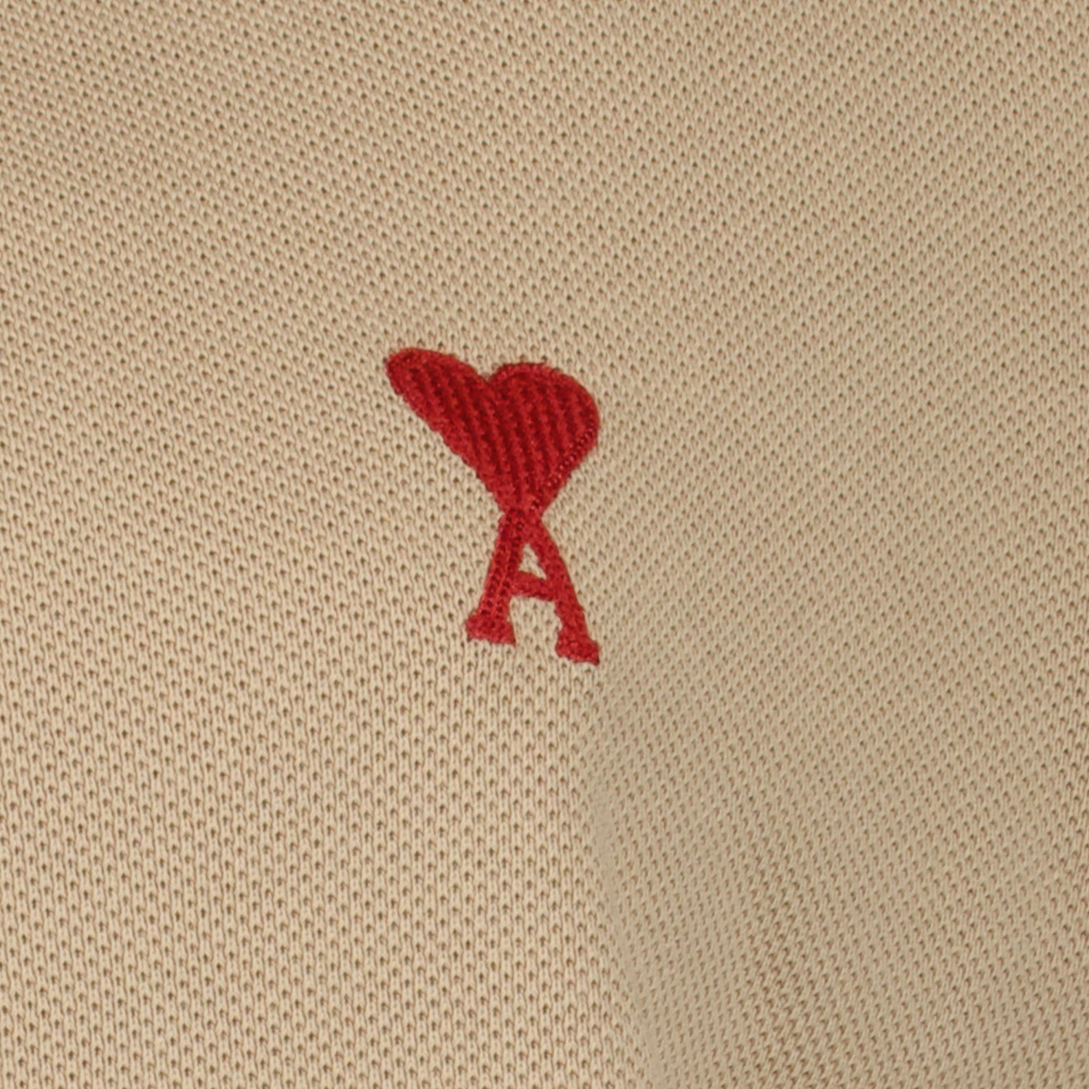 Beige polo, AMI Paris, unisex fashion, Ami de Coeur, luxury clothing