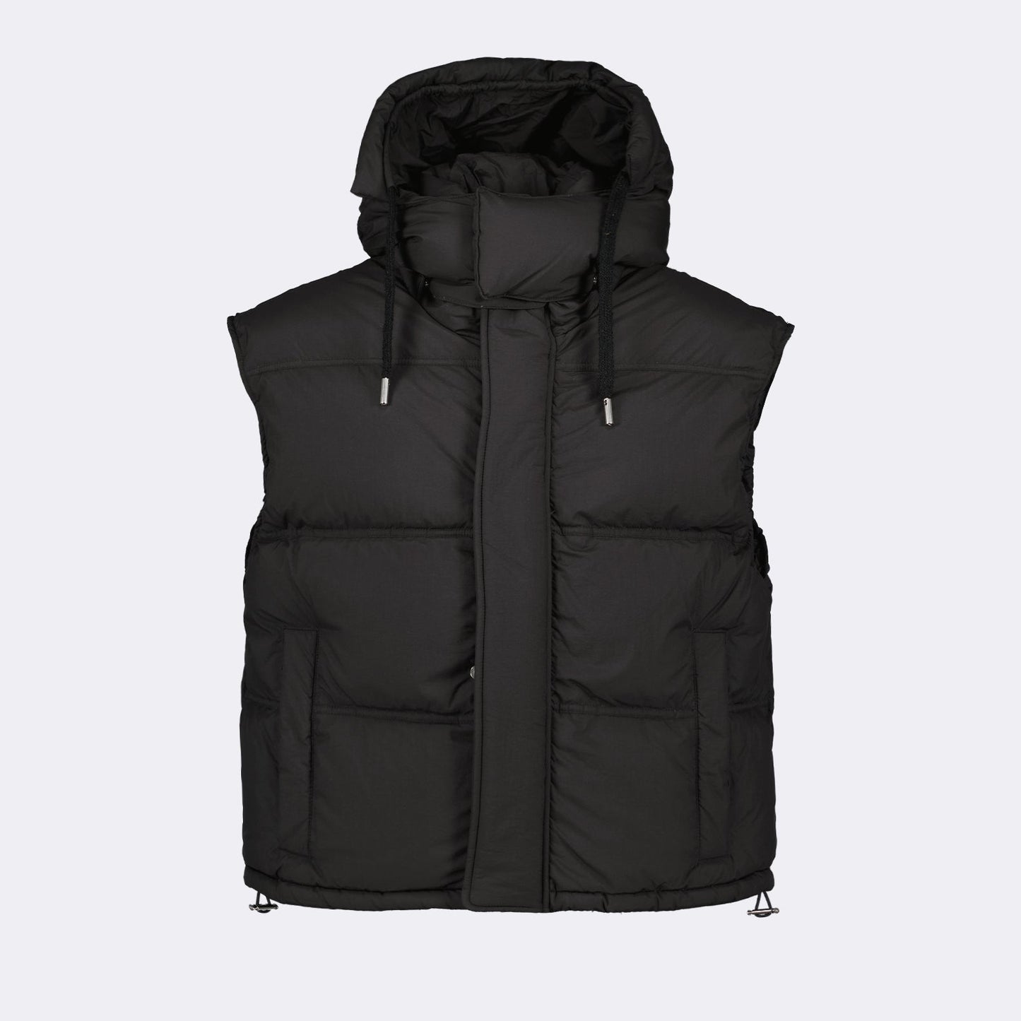 Sleeveless down jacket, black down jacket, AMI Paris, luxury fashion, versatile outerwear