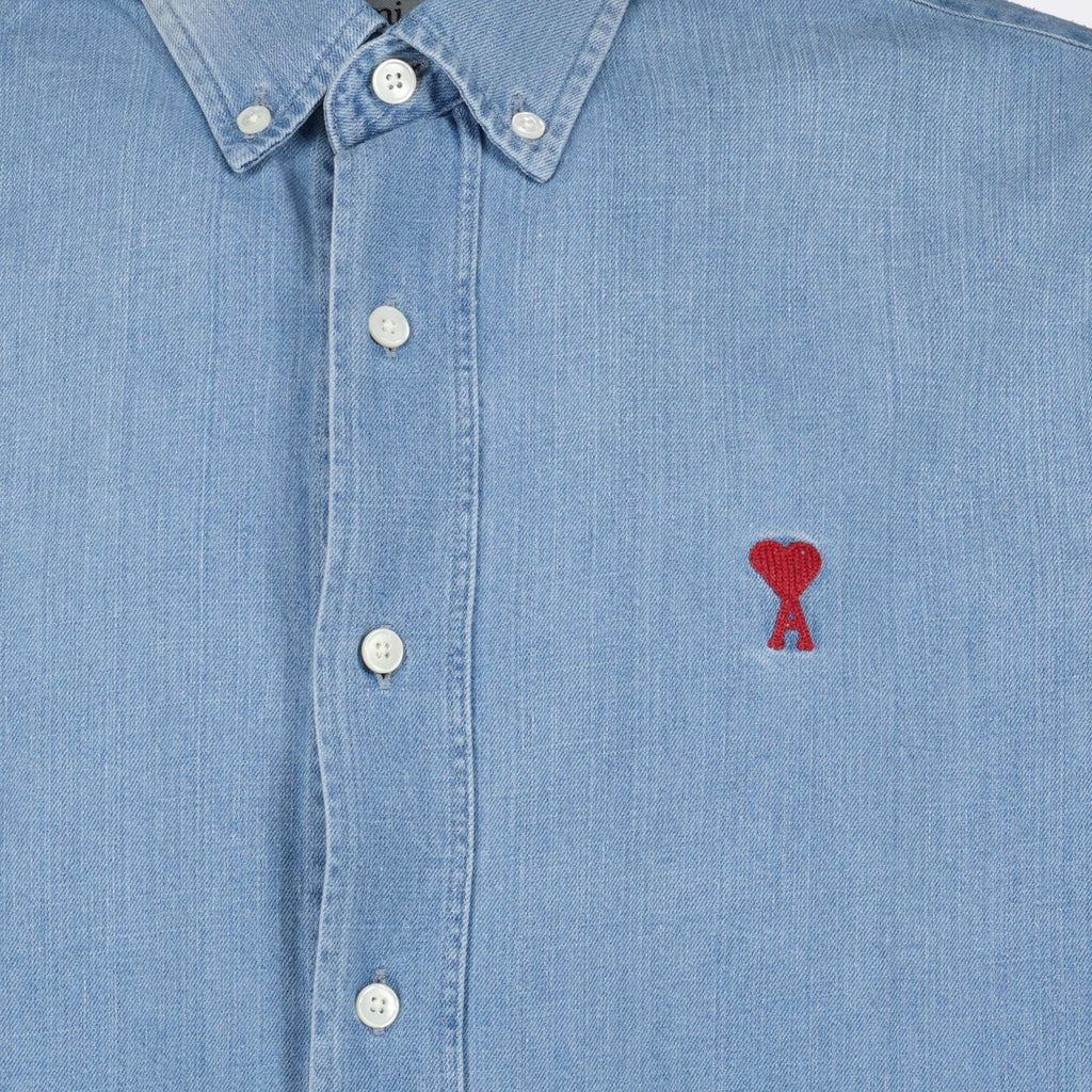 AMI Paris, denim shirt, luxury fashion, Ami de Coeur, refined menswear