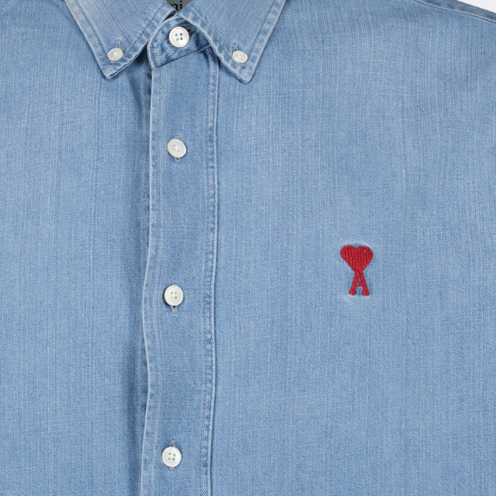 AMI Paris, denim shirt, luxury fashion, Ami de Coeur, refined menswear