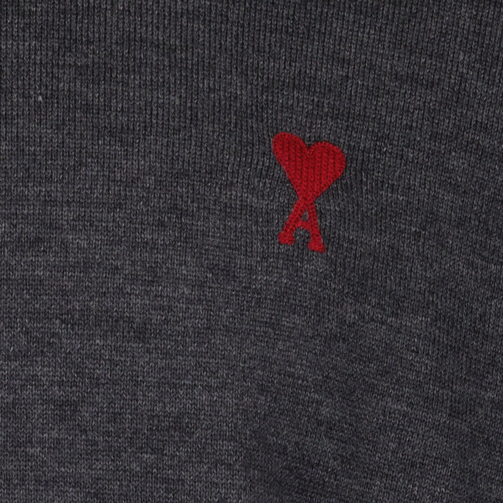 Ami de Coeur, AMI PARIS, Grey Turtleneck, Men's Luxury Sweater, Designer Fashion