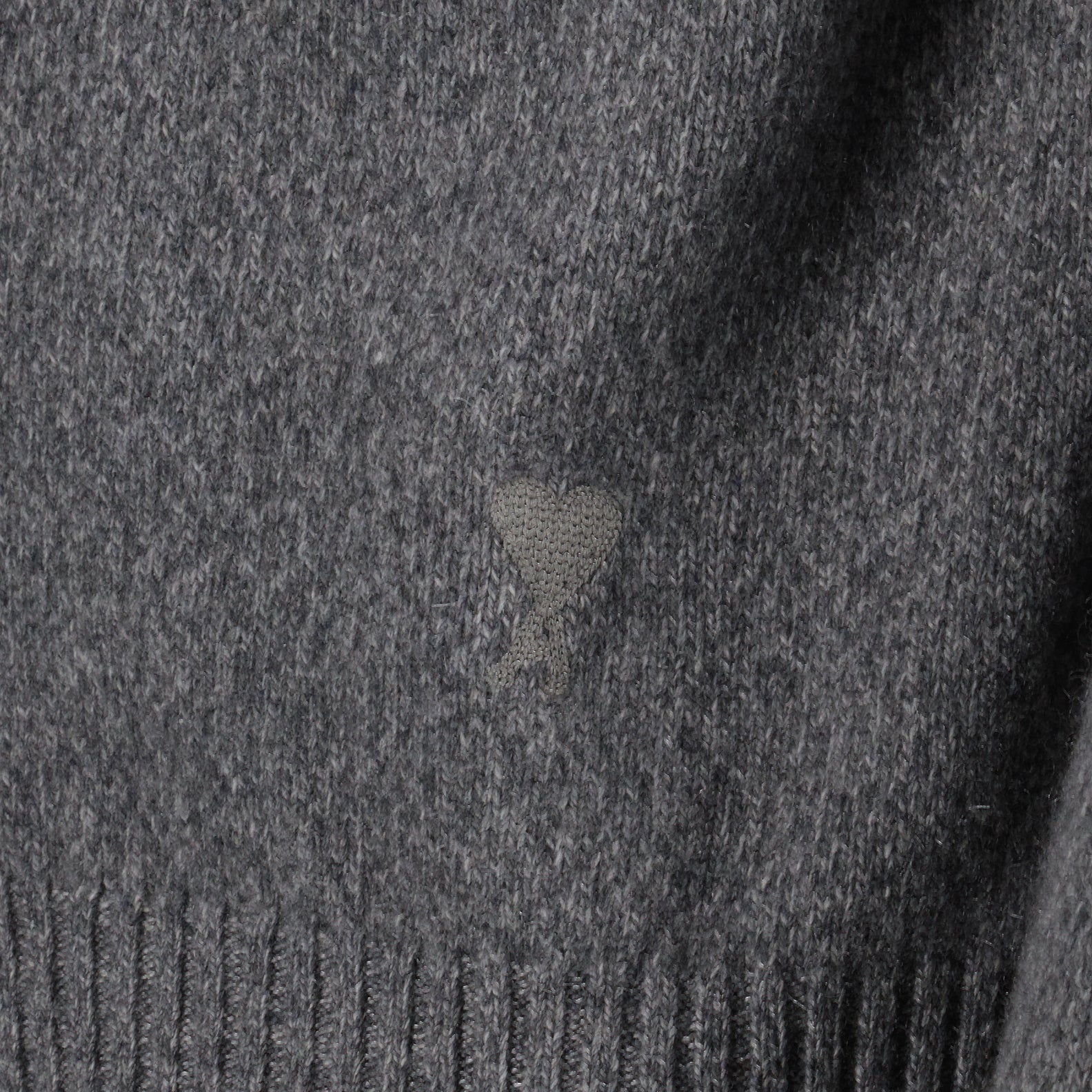 Gray Ami de Coeur Cardigan, AMI Paris, luxury men's knitwear, designer cardigan, elegant men's apparel