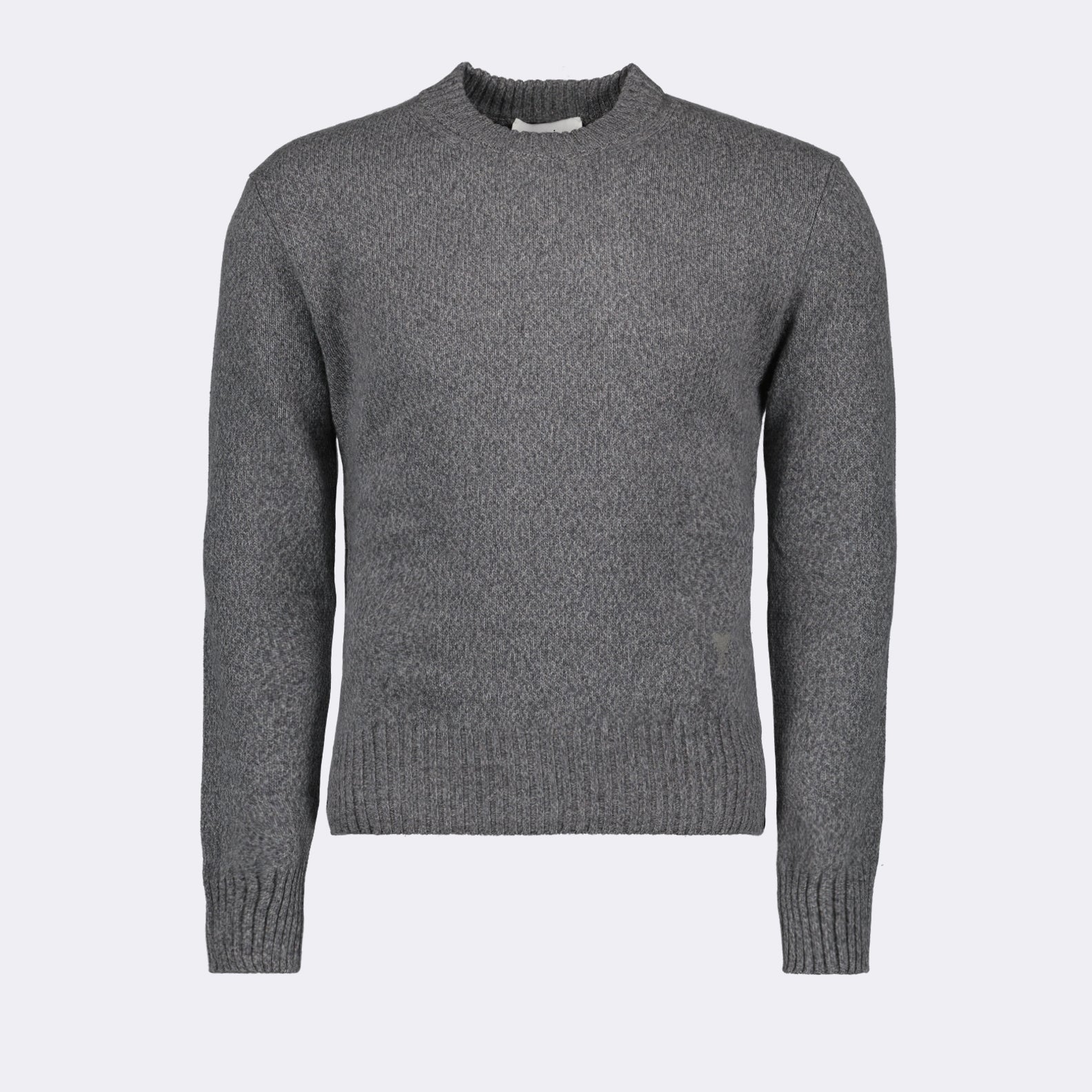 AMI Paris, Ami de Coeur, Grey Sweater, Luxury Menswear, Designer Clothing