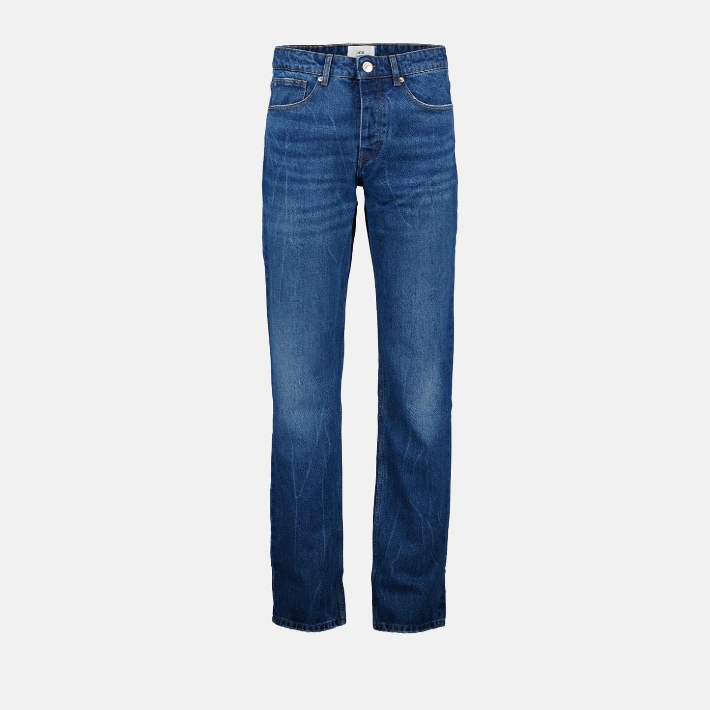 AMI Paris jeans, luxury men's jeans, straight leg jeans, designer denim, high-end casual wear